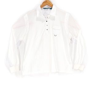 Astra Classic Women's White Vented Long Sleeve Top